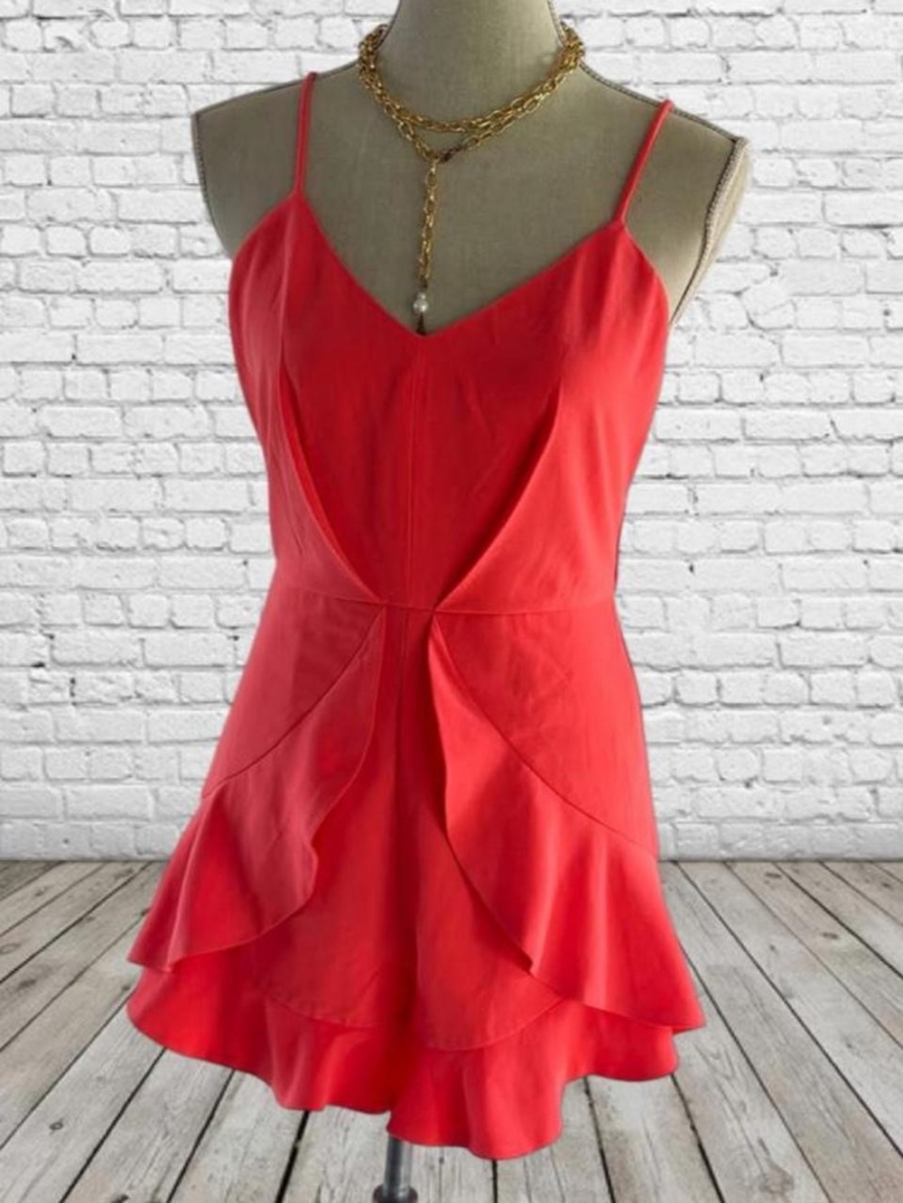 Mustard Seed Red Ruffled Romper